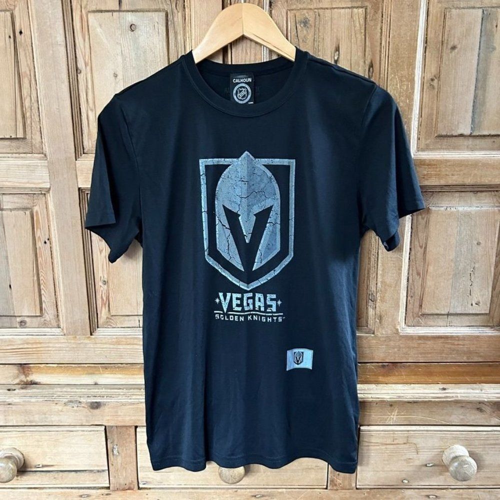 Calhoun NHL Vegas‎ Golden Knights Tee Athletic Short Sleeve Black Boys Youth XL
